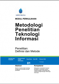 Metodologi Penelitian Teknologi Informasi