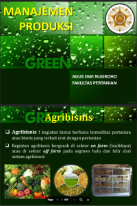 Manajemen Produksi (Agribisnis)